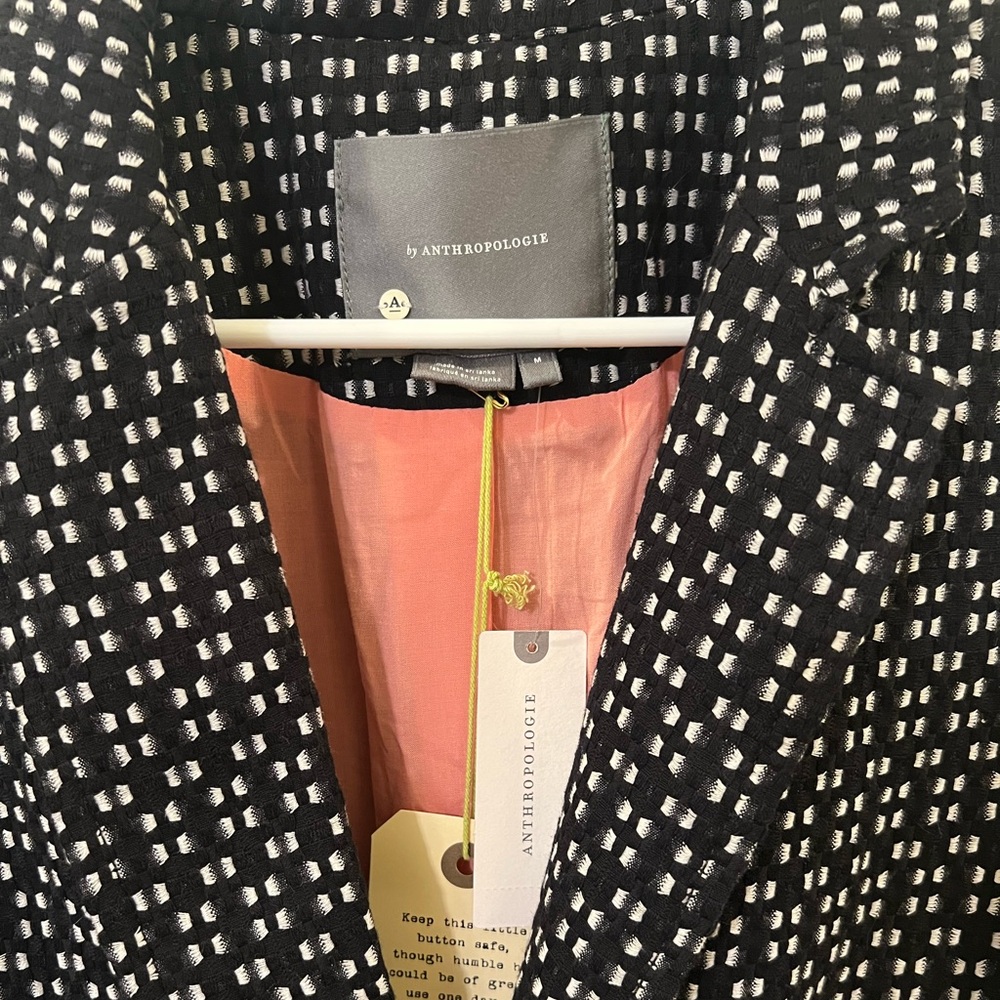 Anthropologie patterned cotton Blazer